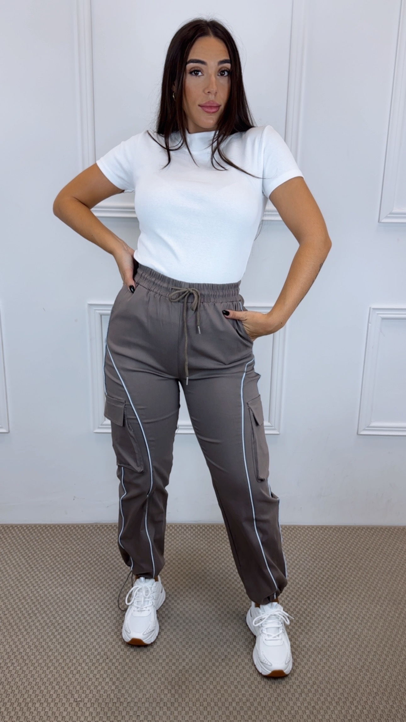 Pantalón cargo elástico New