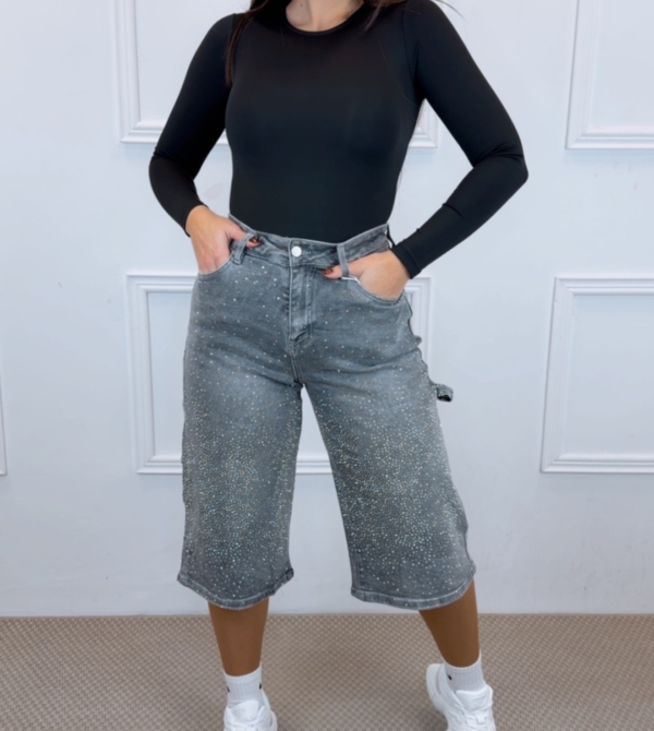 Jeans jort balón correa New