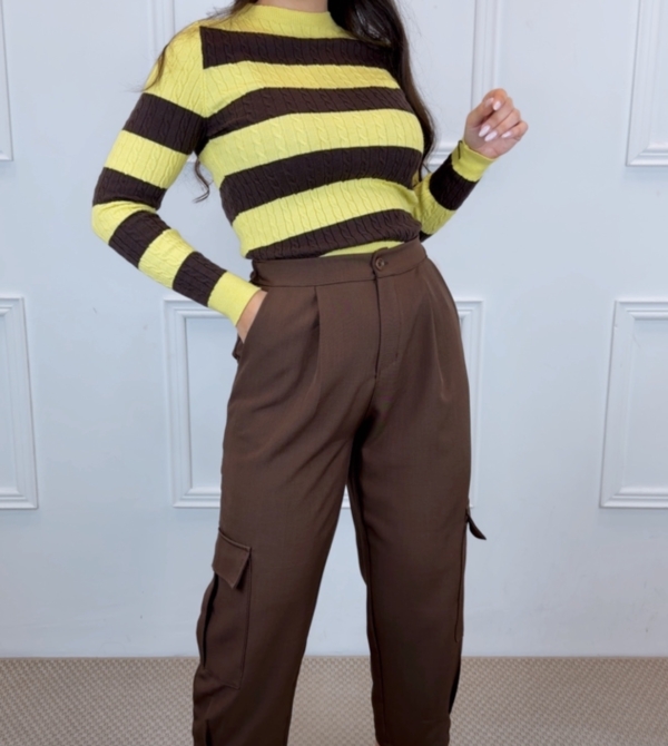 Pantalón pinzas balón cargo