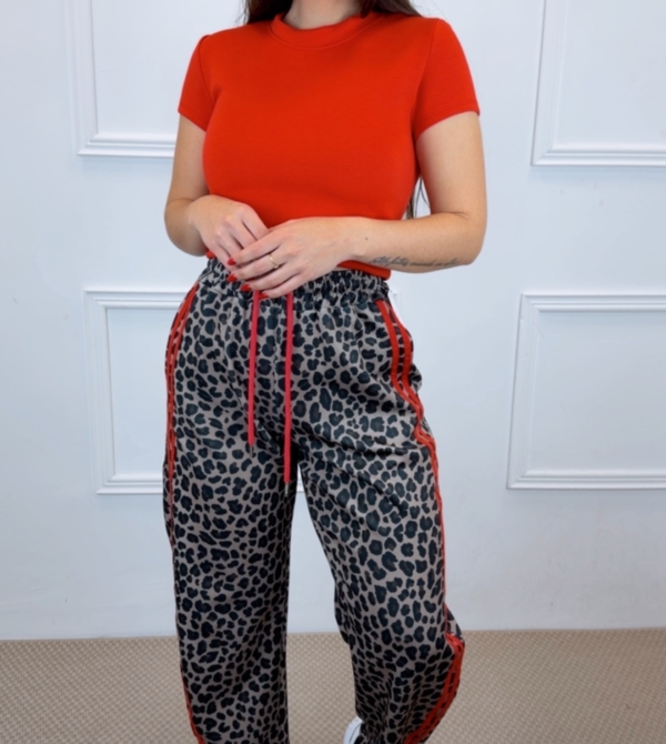 Pantalón balón print rayas color