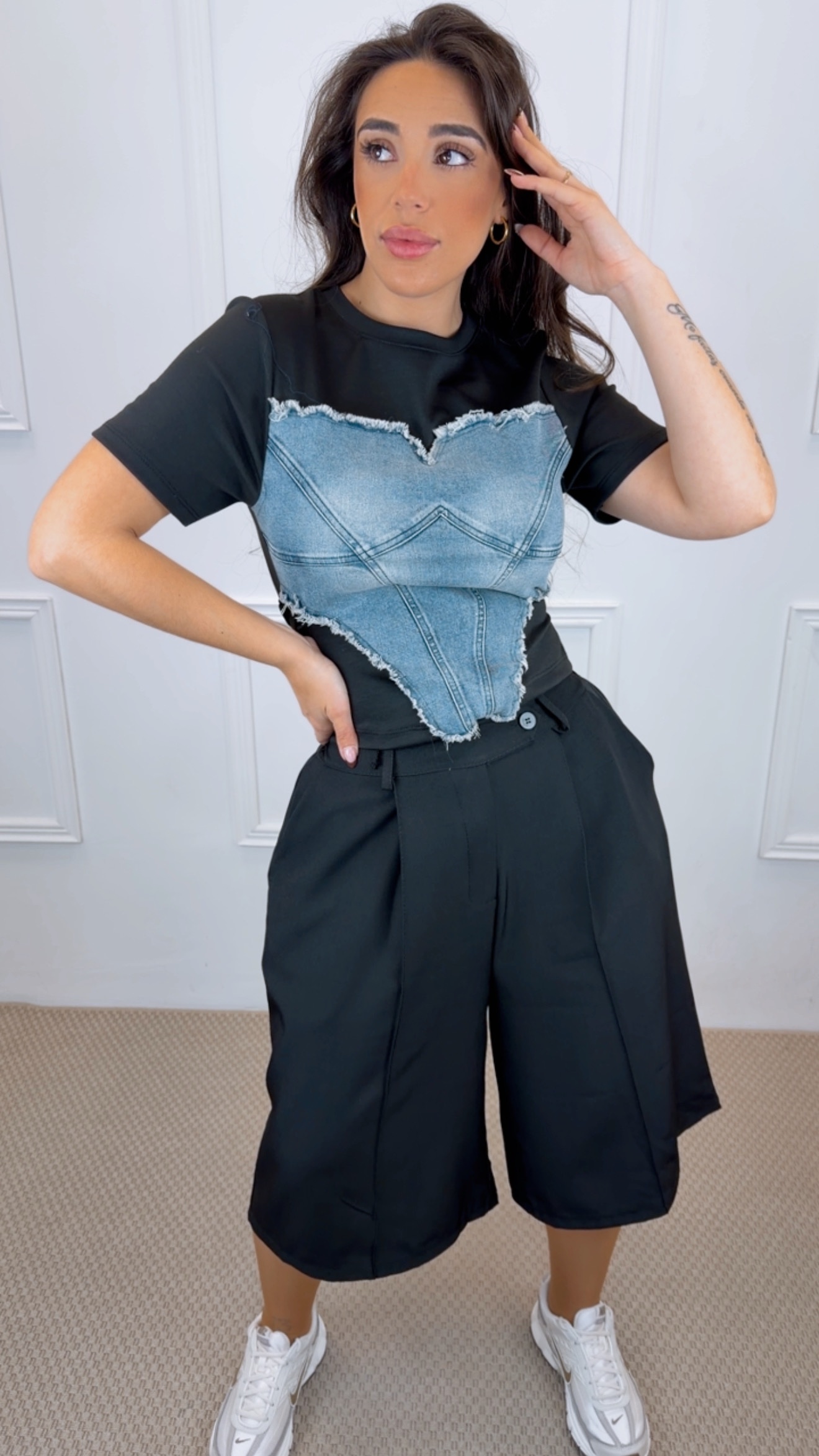 Camiseta denim capa aire