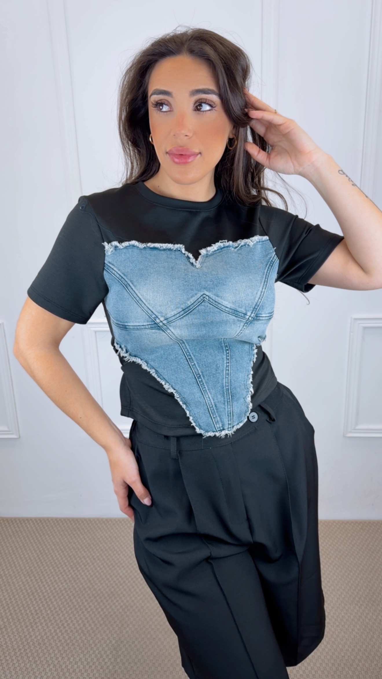 Camiseta denim capa aire - Imagen 2