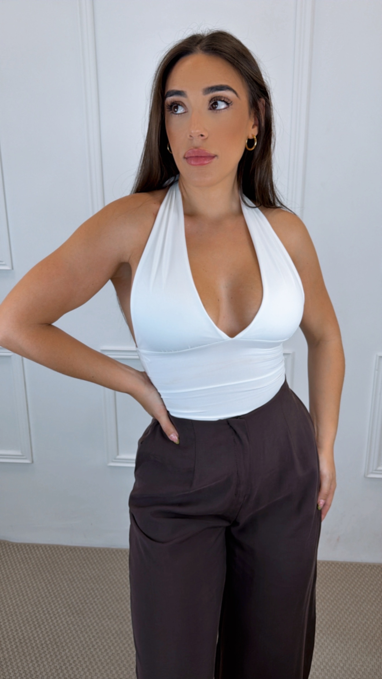 Top anudado cuello